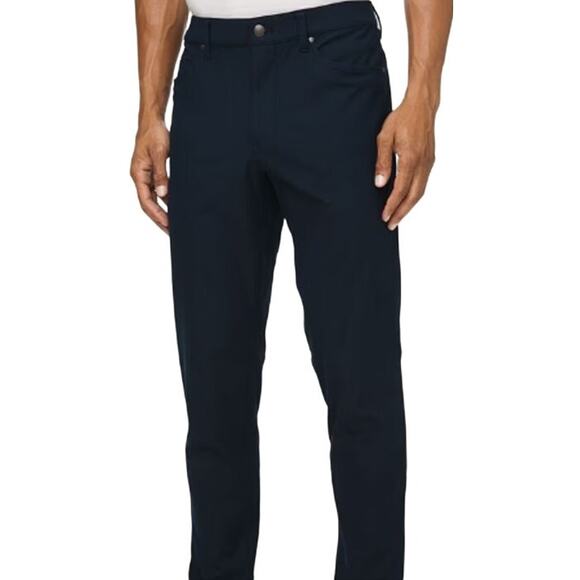 Lululemon ABC Pant Slim Warpstreme 32" Tapered Pockets Reflective True Navy 36 - Picture 1 of 6
